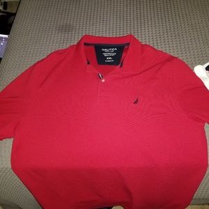 Red Nautica polo shirt